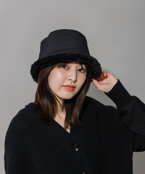 Munich（ミューニック）の「フルダルナイロンバケットハット（ニットキャップ/ビーニー・レディース・ベージュ/アイボリー/ブラック・FREE）」の12枚目の写真