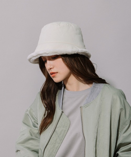 Munich（ミューニック）の「フルダルナイロンバケットハット（ニットキャップ/ビーニー・レディース・ベージュ/アイボリー/ブラック・FREE）」の17枚目の写真