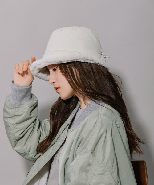 Munich（ミューニック）の「フルダルナイロンバケットハット（ニットキャップ/ビーニー・レディース・ベージュ/アイボリー/ブラック・FREE）」の19枚目の写真