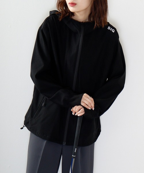FUNALIVE（ファンアライブ）の「Golf wear super stretch full zip hoodie / ゴルフウェア スーパーストレッチフルジップパーカー（パーカー・メンズ・ブラック系/チャコール/ブラック/チャコールグレー・M/L/XL）」の2枚目の写真