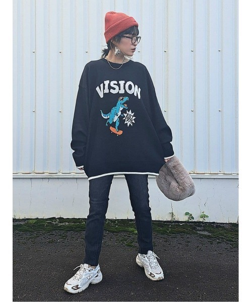 VISION STREET WEAR(ヴィジョンストリートウェア)の「【VISION STREET】別注ジャカードニット(ニット/セーター・メンズ・ブラック/オフホワイト/ロイヤルブルー・L/M/XL)」の14枚目の写真