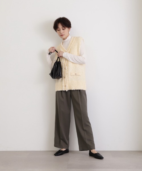 N.(N. Natural Beauty Basic)(エヌエヌナチュラルビューティーベーシック)の「【S Size Line】◆Dカンベルトストレートパンツ(スラックス・レディース・グリーン/グレー/ナチュラル・SMALL/MEDIUM)」の6枚目の写真