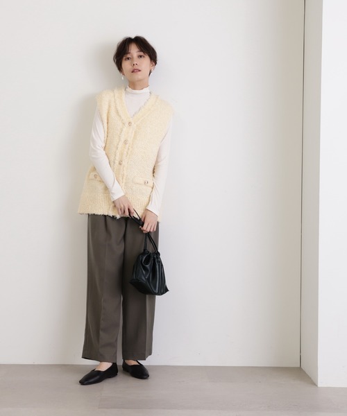 N.(N. Natural Beauty Basic)(エヌエヌナチュラルビューティーベーシック)の「【S Size Line】◆Dカンベルトストレートパンツ(スラックス・レディース・グリーン/グレー/ナチュラル・SMALL/MEDIUM)」の7枚目の写真