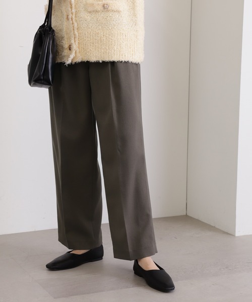 N.(N. Natural Beauty Basic)(エヌエヌナチュラルビューティーベーシック)の「【S Size Line】◆Dカンベルトストレートパンツ(スラックス・レディース・グリーン/グレー/ナチュラル・SMALL/MEDIUM)」の4枚目の写真