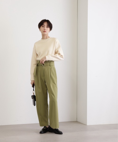N.(N. Natural Beauty Basic)(エヌエヌナチュラルビューティーベーシック)の「【S Size Line】◆Dカンベルトストレートパンツ(スラックス・レディース・グリーン/グレー/ナチュラル・SMALL/MEDIUM)」の11枚目の写真
