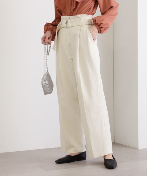 N.(N. Natural Beauty Basic)(エヌエヌナチュラルビューティーベーシック)の「【S Size Line】◆Dカンベルトストレートパンツ(スラックス・レディース・グリーン/グレー/ナチュラル・SMALL/MEDIUM)」の15枚目の写真