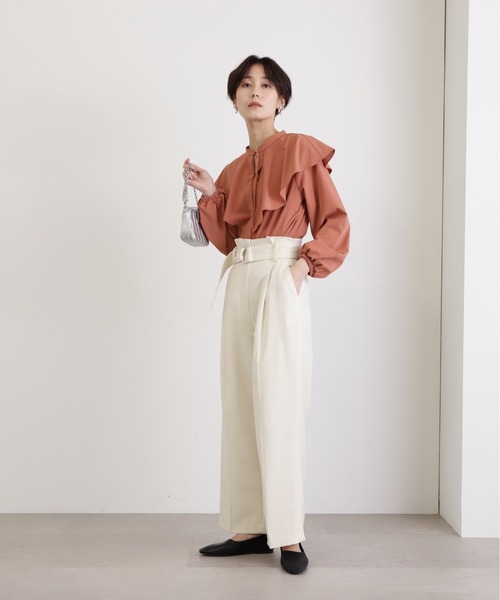 N.(N. Natural Beauty Basic)(エヌエヌナチュラルビューティーベーシック)の「【S Size Line】◆Dカンベルトストレートパンツ(スラックス・レディース・グリーン/グレー/ナチュラル・SMALL/MEDIUM)」の17枚目の写真