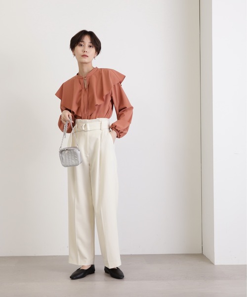 N.(N. Natural Beauty Basic)(エヌエヌナチュラルビューティーベーシック)の「【S Size Line】◆Dカンベルトストレートパンツ(スラックス・レディース・グリーン/グレー/ナチュラル・SMALL/MEDIUM)」の18枚目の写真