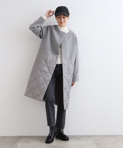 INDIVI（インディヴィ）の「◆【メルトン素材】大人キャップ（キャップ・レディース・グレー系その他7/チャコール・00）」の10枚目の写真