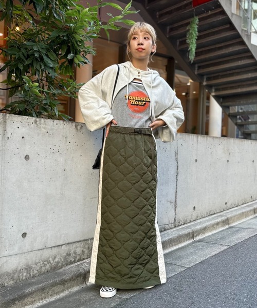 CIAOPANIC（チャオパニック）の「サイドラインキルティングスリットスカート（スカート・レディース・ブラック/カーキ/パープル・FREE）」の22枚目の写真