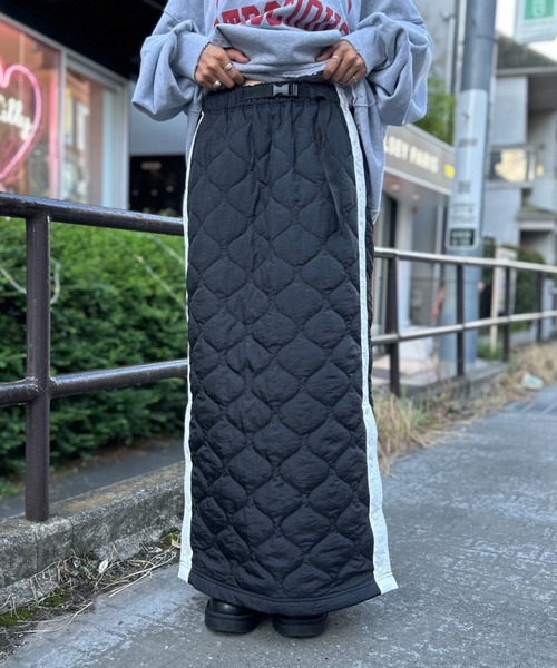 CIAOPANIC（チャオパニック）の「サイドラインキルティングスリットスカート（スカート・レディース・ブラック/カーキ/パープル・FREE）」の13枚目の写真