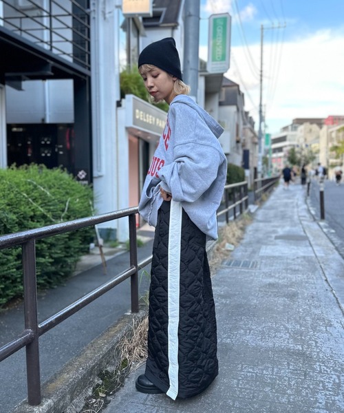 CIAOPANIC（チャオパニック）の「サイドラインキルティングスリットスカート（スカート・レディース・ブラック/カーキ/パープル・FREE）」の8枚目の写真