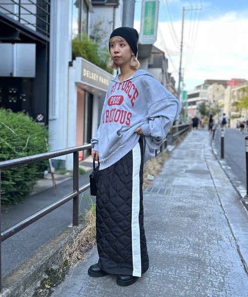 CIAOPANIC（チャオパニック）の「サイドラインキルティングスリットスカート（スカート・レディース・ブラック/カーキ/パープル・FREE）」の7枚目の写真