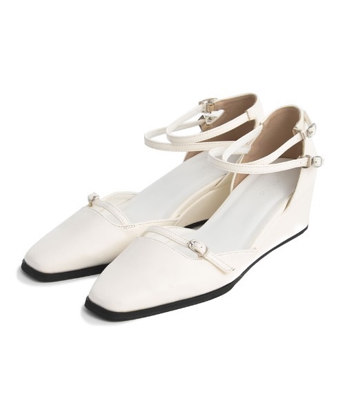 Re:EDIT（リエディ）の「[2023A/W COLLECTION][大きいサイズ有]ダブルアンクルストラップパンプス（パンプス・レディース・レッド/シルバー/ブラック/ホワイト・SMALL/LARGE/MEDIUM/X-LARGE/XX-LARGE）」の2枚目の写真