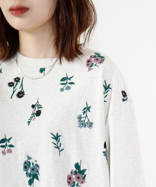 tシャツ EMAGO お花刺繍プルオーバー レディース Emago tシャツ EMAGO お花刺繍プルオーバー レディース