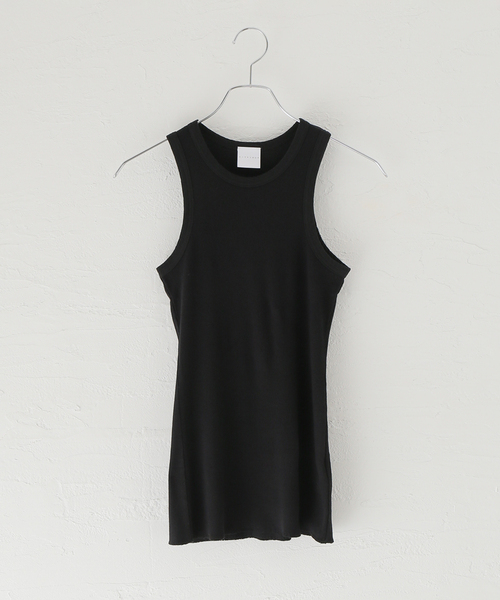 CITYSHOP(シティーショップ)の「SOFT RIB TANK:タンクトップ(タンクトップ・レディース・ブラック/ホワイト・FREE)」の1枚目の写真