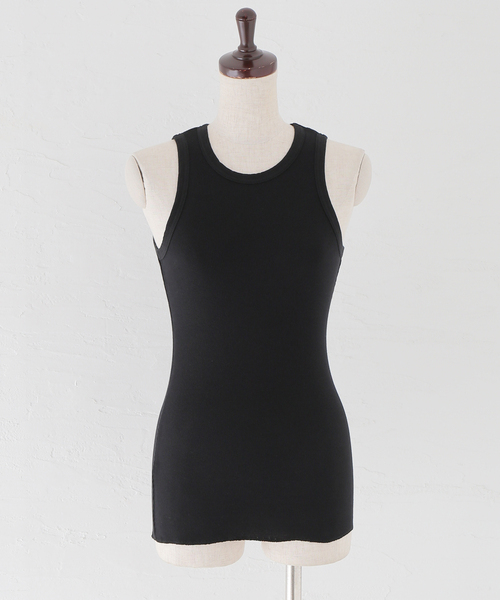 CITYSHOP(シティーショップ)の「SOFT RIB TANK:タンクトップ(タンクトップ・レディース・ブラック/ホワイト・FREE)」の3枚目の写真