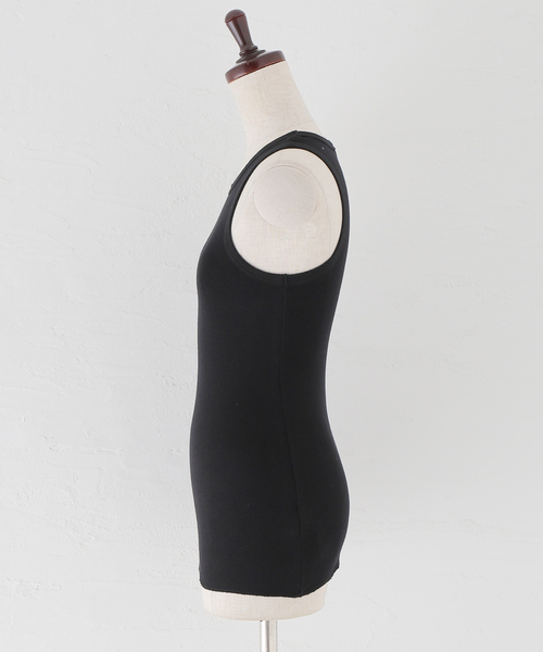 CITYSHOP(シティーショップ)の「SOFT RIB TANK:タンクトップ(タンクトップ・レディース・ブラック/ホワイト・FREE)」の4枚目の写真