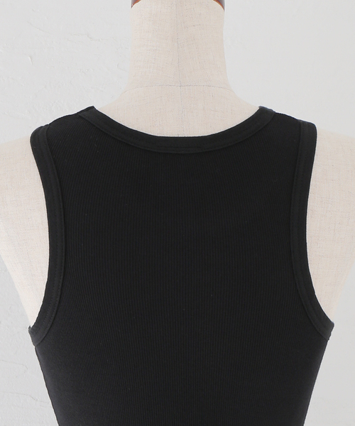 CITYSHOP(シティーショップ)の「SOFT RIB TANK:タンクトップ(タンクトップ・レディース・ブラック/ホワイト・FREE)」の7枚目の写真