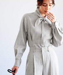 ROPE' | ウールサキソニーボウタイシャツ/セットアップ対応(シャツ/ブラウス)