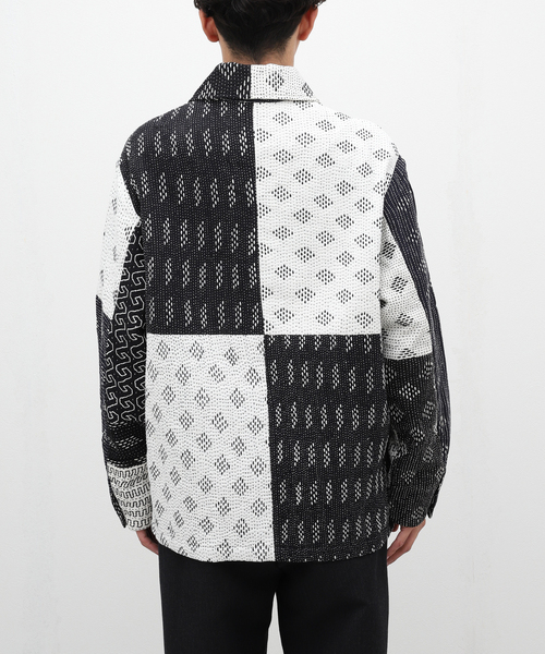 mii（ミー）の「【mii for LA BOUCLE】別注 カンタハデット カバーオール パッチワーク（カバーオール・メンズ・ブラック・MEDIUM/LARGE）」の10枚目の写真
