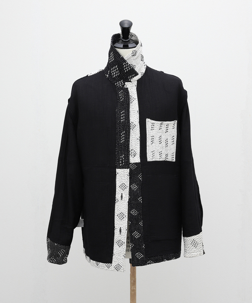 mii（ミー）の「【mii for LA BOUCLE】別注 カンタハデット カバーオール パッチワーク（カバーオール・メンズ・ブラック・MEDIUM/LARGE）」の19枚目の写真