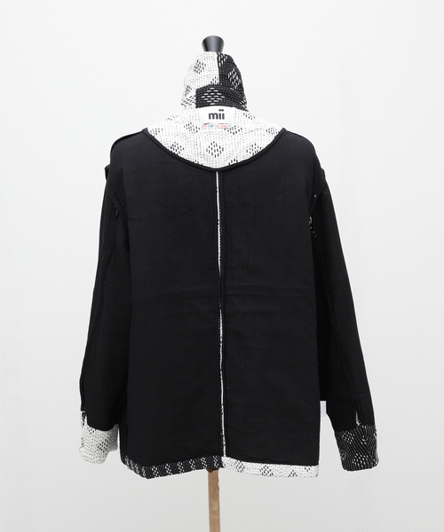 mii（ミー）の「【mii for LA BOUCLE】別注 カンタハデット カバーオール パッチワーク（カバーオール・メンズ・ブラック・MEDIUM/LARGE）」の20枚目の写真