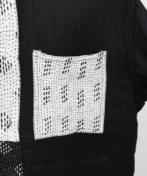 mii（ミー）の「【mii for LA BOUCLE】別注 カンタハデット カバーオール パッチワーク（カバーオール・メンズ・ブラック・MEDIUM/LARGE）」の21枚目の写真