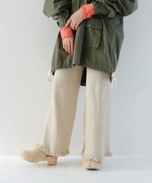 Crisp | リブフリルニットパンツ(その他パンツ)