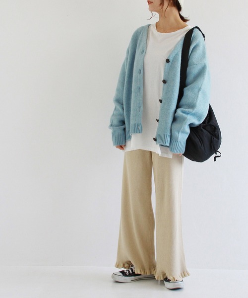 Crisp（クリスプ）の「リブフリルニットパンツ（その他パンツ・レディース・アイボリー/ブラウン/ベージュ/ピンクベージュ・FREE）」の19枚目の写真