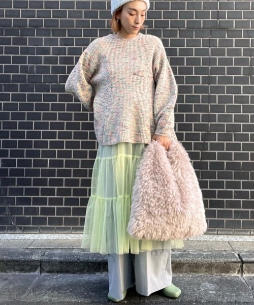 ROSE BUD（ローズバッド）の「チュールキャミワンピース（ワンピース・レディース・グレー/ライトグリーン・ONE SIZE）」の16枚目の写真