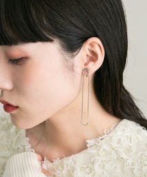 KBF | ロングオーバルチェーンイヤリング(イヤリング)
