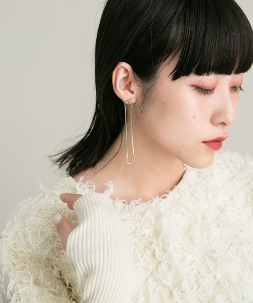 KBF（ケイビーエフ）の「ロングオーバルチェーンイヤリング（イヤリング・レディース・シルバー/ゴールド・ONE）」の5枚目の写真