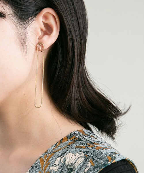 KBF（ケイビーエフ）の「ロングオーバルチェーンイヤリング（イヤリング・レディース・シルバー/ゴールド・ONE）」の6枚目の写真