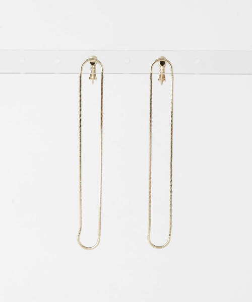 KBF（ケイビーエフ）の「ロングオーバルチェーンイヤリング（イヤリング・レディース・シルバー/ゴールド・ONE）」の9枚目の写真