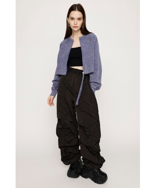 SLY（スライ）の「AGING 2WAY ZIP SW TOPS エージング 2ウェイ ジップ スウェット トップス（スウェット・レディース・ネイビー/杢グレー/ブラック・FREE）」の5枚目の写真