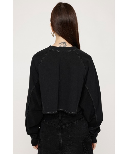 SLY（スライ）の「AGING 2WAY ZIP SW TOPS エージング 2ウェイ ジップ スウェット トップス（スウェット・レディース・ネイビー/杢グレー/ブラック・FREE）」の19枚目の写真