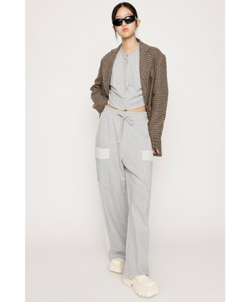SLY（スライ）の「AGING 2WAY ZIP SW TOPS エージング 2ウェイ ジップ スウェット トップス（スウェット・レディース・ネイビー/杢グレー/ブラック・FREE）」の22枚目の写真