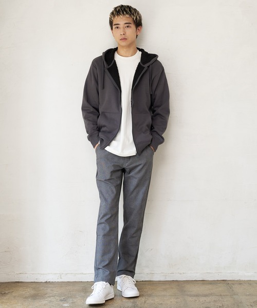 ポストオーバーオールズ ジップパーカー 肉厚 吊裏毛 杢グレー XL ポストオーバーオールズ ジップパーカー 肉厚 吊裏毛 杢グレー XL