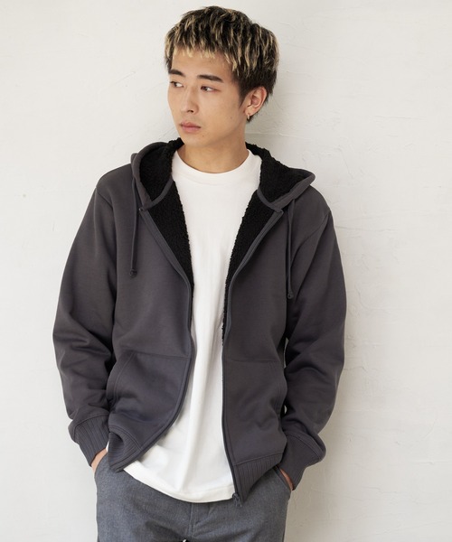 JEANS MATE（ジーンズメイト）の「裏ボアフルジップパーカー（パーカー