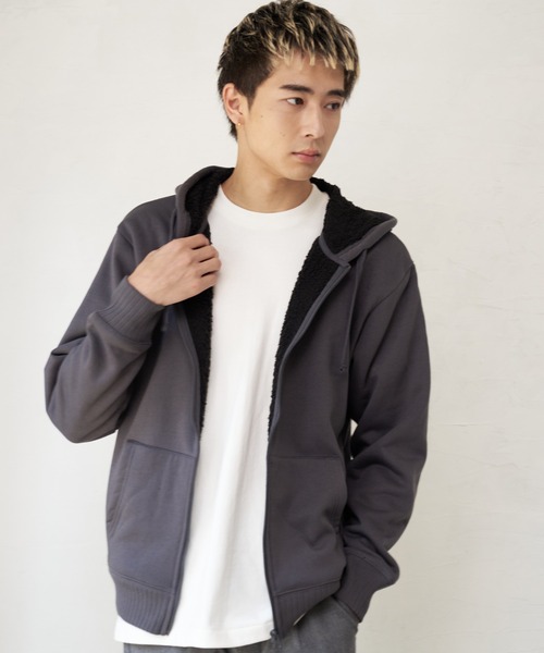 JEANS MATE（ジーンズメイト）の「裏ボアフルジップパーカー（パーカー