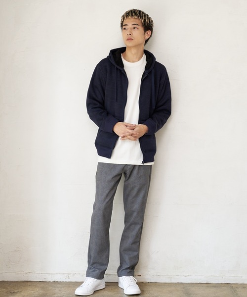 JEANS MATE(ジーンズメイト)の「裏ボアフルジップパーカー(パーカー・メンズ・ライトグレー/杢グレー/チャコールグレー/オフホワイト/カーキ/ネイビー・MEDIUM/LARGE/X-LARGE)」の11枚目の写真
