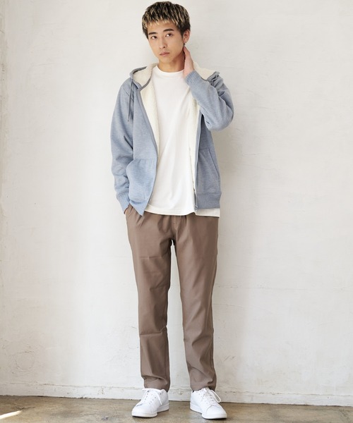 JEANS MATE(ジーンズメイト)の「裏ボアフルジップパーカー(パーカー・メンズ・ライトグレー/杢グレー/チャコールグレー/オフホワイト/カーキ/ネイビー・MEDIUM/LARGE/X-LARGE)」の16枚目の写真