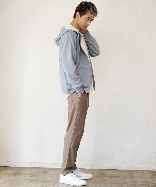 JEANS MATE(ジーンズメイト)の「裏ボアフルジップパーカー(パーカー・メンズ・ライトグレー/杢グレー/チャコールグレー/オフホワイト/カーキ/ネイビー・MEDIUM/LARGE/X-LARGE)」の19枚目の写真