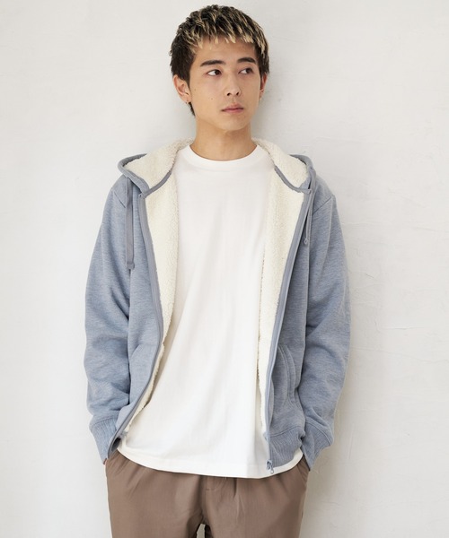 JEANS MATE（ジーンズメイト）の「裏ボアフルジップパーカー（パーカー