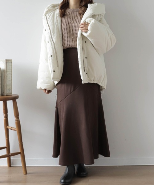 mil(ミル)の「【150㎝前後の小柄さんサイズ】ボリュームスリーブぽこぽこニット【トレンド】(ニット/セーター・レディース・グリーン/アイボリー/チャコールグレー/テラコッタ・S/XS)」の20枚目の写真