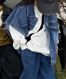 【aimoha-KIDS-】子供服　ユニセックスデニムベスト