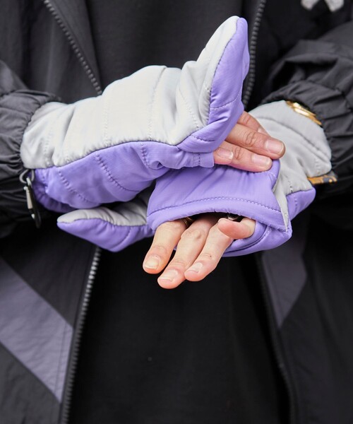 SUBLIME（サブライム）の「SUBLIME × FREAK'S STORE/サブライム × フリークスストア 別注 中綿 MITTON GLOVE / ミトングローブ（手袋・レディース・グレー/ブルー/ベージュ/ブラック・ONE SIZE）」の19枚目の写真