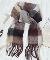 ムートンマフラー✩ショール✩ムートン✩柔らか✩ラムレザー✩留め具はコードです 仕事も遊びも☆上品かつ男らしい一枚！鰐クロコ型押羊革ラムレザー