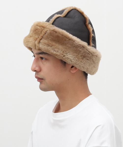 EDIFICE（エディフィス）の「【CAWLEY / コーリー】シープスキンボアハット（ハット・メンズ・ブラウン・FREE）」の2枚目の写真